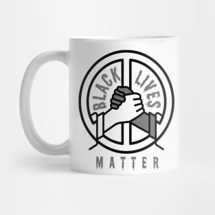 Black Lives Matter On Peace Sign Mug